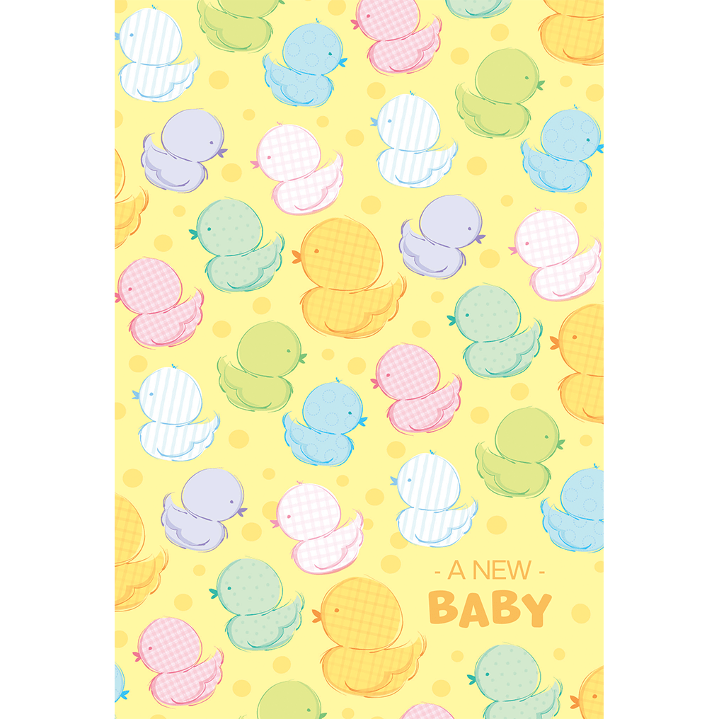 Colorful ducks baby greeting card from Cardmore featuring bright, playful duck illustrations for everyday occasions.